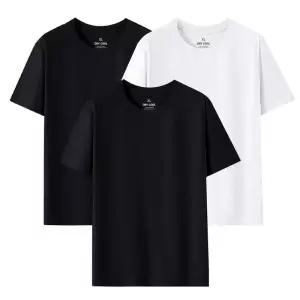 3장 시원한 소재 쿨론 반팔티 티셔츠 레이어드 기본 흰티 오버핏 라운드 면티 건조기가능 여름옷 쿨소재 캐