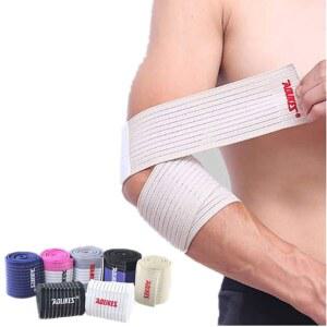 역도용 KeuLEN 팔꿈치 랩(1쌍), 35인치 탄력 지지 및 압박 파워리프팅, 피트니스, 크로스 트레이닝 헬스장 운동 - 스트랩(베이지), 라지