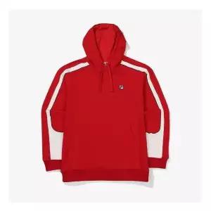 [휠라]F-박스 컬렉션 라인 배색 후드티 FS2POF3394X_RED 304087