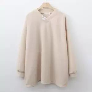 [하프클럽/] 오버핏골지라벨긴팔티 ILK460M601 빅사이즈