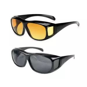 [골드스마일]2p세트 안경위에착용가능 선글라스 야간안경