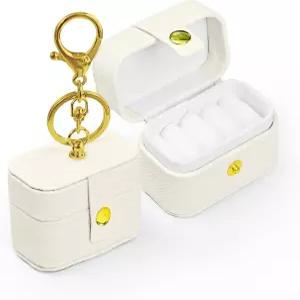 반려견 목걸이용 링 베어러 베개 반려동물용 PU 가죽 웨딩 박스 미니 홀더 파우치 프로포즈 약혼 결혼식