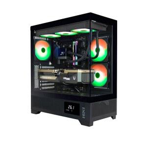 ZOTAC MEK AI 강화 게이밍 PC 데스크탑 컴퓨터 - NVIDIA GeForce RTX 5080, AMD Ryzen 7 9700X 5.5GHz, 32GB DDR5 RGB, 2TB NVME M.2 SSD, 1000W 80+ 골드 PSU, WiFi 7, Windows 11