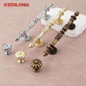 KEDLO 유럽 복고풍 라이트  서랍 골드 롱 풀 스타일 주방 캐비닛 실버  손잡이 골동품 핸들