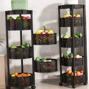 이동식 수납 선반 다용도 바퀴형 틈새 주방 트롤리 선반 수납용 서랍장 회전형 보관함 수납장 정리함