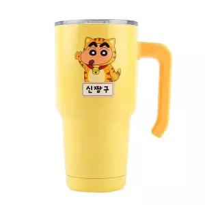 WL 짱구 대용량 핸디 스텐 텀블러 880ml-냥냥짱구