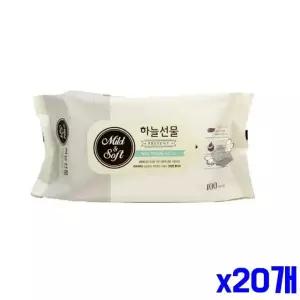 피톤치드 성분 안심 물티슈 100매 x20개묶음