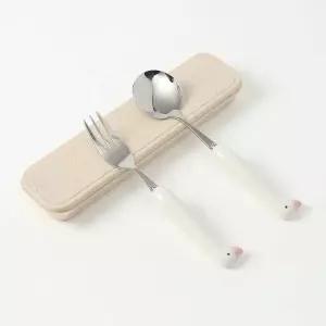 수저세트 포크 숟가락 도시락 수저 핑크 스텐포크수저세트