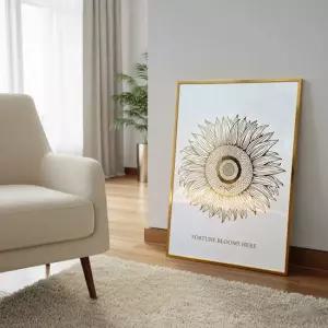 루미아 행운의 해바라기 골든 인테리어 액자