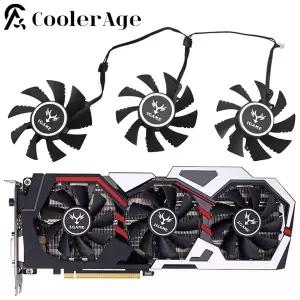 Colorful iGame GeForce GTX 1050 1060 1070Ti 1080 비디오 카드 선풍기 75mm 4 핀 교체 그래픽 카드 GPU