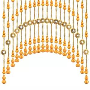 복숭아 나무 커튼 조롱박 풍수 구슬 도어 장치 작업