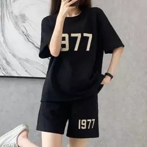 반팔 상하 여름 세트 블랙 반바지 여성 트레이닝 WFLNWT5