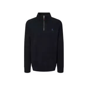 TAG가 189,000원 헤지스 남성 네이비 짜임 면 긴팔반집업티셔츠 WHTS4D433N2 377572