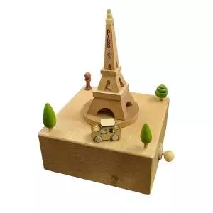 빙글빙글 EWX860C9 에펠탑 원목 태엽 오르골