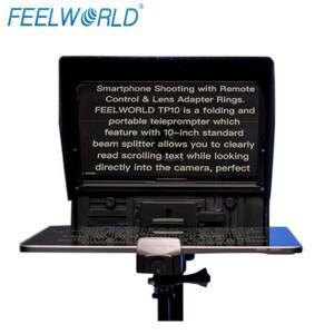 Feelworld TP10 휴대용 10 인치 접이식 텔레 프롬프터 최대 11 전화 DSLR  원격 제어 기능 태블릿