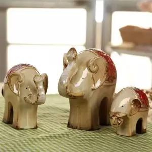 코끼리 RFY063L7 가족 3세트/소품/인테리어/집들이/코끼리인테리어소품/장식품/카페인테리어/코