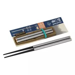 몽벨 휴대용 알루미늄 + 목재 젓가락 노바시 찹스틱 실버 BNA