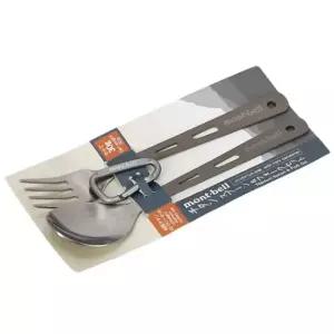 몽벨 캠핑 차박 티타늄 경량 스푼 포크 미니 카라비너 세트 BNA