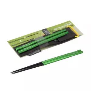 몽벨 캠핑 휴대용 나무 젓가락 스턱 인 노바시 찹스틱 다크그린 BNA