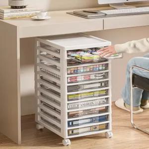 투명 플라스틱 서랍장 수납장 부품박스 와이드 플라스틱서랍장 틈새 서랍 바퀴형 옷 정리함