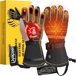 남성 및 여성용 충전식 온열 장갑 - 3템프 전기 겨울 방수 터치스크린 스키 오토바이 업무 추운 야외