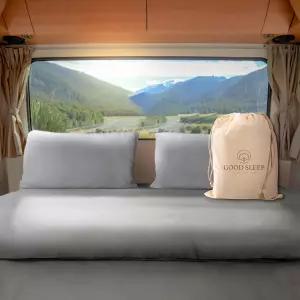 좋은 수면 침구 고급스러운 600 TC 라이트 그레이 RV 킹 시트 72 x 80 100 이집트 코튼 4피스 세트 16인치