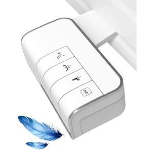 화장실용 히벤트 비데 부착, 전면 및 후면 세척용 비전기 이중 노즐, 조절 가능한 수압 조절, 담수 변기, 셀프 클리닝 워터 스프레이어, 화이트