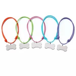 뼈다귀모양 펜던트 파스텔색상 목걸이 인식목걸이 시바견목걸이 출산준비물