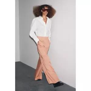 [ZARA] 자라 미니멀 팬츠 바지 ZW 컬렉션 - 파스텔 로즈 3007683