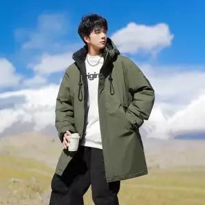 남성용 패딩 점퍼 하프 기장 바람막이 겨울 도톰 코트 힛템