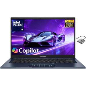 학생용 비즈니스 홈 스쿨용 6코어 ASUS 업무 노트북 14인치 i3 Pro FHD 제공 i5-1235U 비보북 인텔 완벽한 및 11 RAM NumberPad로 플레이에 8GB 14 GM 비트 웹캠 512GB 액세서리 SSD Win 프라이빗