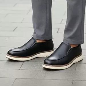 [라일리] Rly 소가죽 슬립온 쿠션인솔 3.5CM 굽 키높이 슬