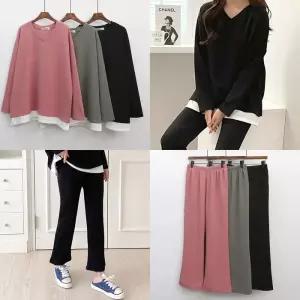 빅사이즈투피스 V126L601 무지오버핏트레이닝세트 NO