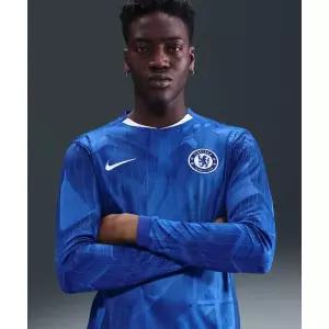 나이키 NIKE 첼시 F.C. 202526 스타디움 홈 드라이 핏 축구 긴소매 저지 M - 러시 블루:화이트:스피드 레드
