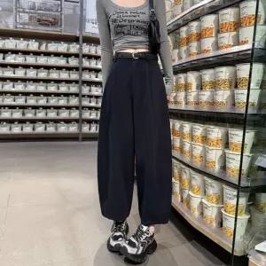 팬츠 면 면린넨 여자바지 슬림핏 할머니 찹쌀 워싱 추동 벌룬 9부 원템4