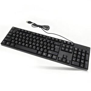 사무실 및 쿼티 (러시아어) 풀 gugxiom 104키 러시아어 게이밍 키보드, 가정용 usb 영어 유선 사이즈 컴퓨터