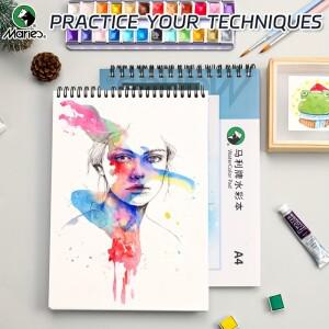 25매 마리의 수채화 패드 16k/A4/8k 230gsm/108lb 드로잉 쓰기 아크릴 예술가와 전문가를 위한 완벽한 선물