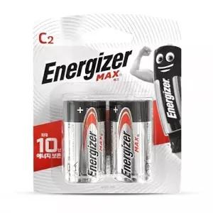 에너자이저 맥스 알카라인 건전지 C 2개입