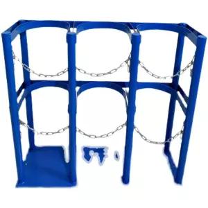 가스통 봄베 장치 보관대 산소통거치대 고정 산소통 블루