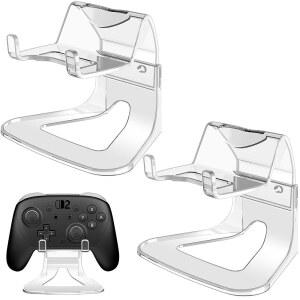 2팩 게임 컨트롤러 홀더, 유니버설 PC, 스탠드, 데스크 Xbox, 스토리지 닌텐도 클리어 PS, 스위치, 마운트 스탠드 및 디스플레이 PC 호환되는 정리함 액세서리와