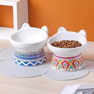 강아지 쫑긋식기 높은 밥그릇 보호 도그 애완견 원목 Z 더블 보타닉가든 dog