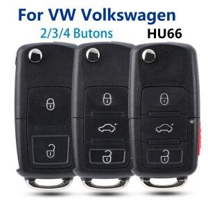 원격 자동차 키 쉘 접이식 케이스 포브  폭스바겐 골프 Mk6 티구안 파사트 CC 시트 스코다 옥타비아용  HU6