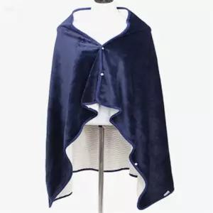 키템 이중 극세사 망토 담요 똑딱이 담요