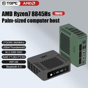 SZBOX AMD Ryzen 7 7840HS 9 미니 PC Oculink WIIF6E BT5.3 윈도우 11 DDR5 32GB 1TB PCIE SSD USB4.0 게이