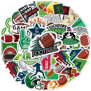 BEATRI 축구 스티커 팩 - 50PCS 방수 비닐 스포츠 코치 장식 및 노트북 물병 스케이트보드 여행 장비에