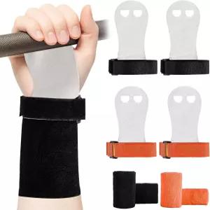 JDVBDNK 2쌍 체조 핸드 그립 용 장비 손목 밴드 세트 바 장갑 및 운동을 위한 스포츠 액세서리