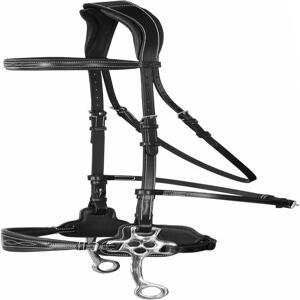 고무 고삐가 달린 엑시온프로 노바 해카모어 브리들(블랙 콥)