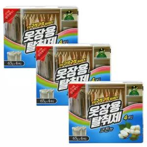 산도깨비 옷장용 탈취제 코튼향 4입 x 3개 /방향제