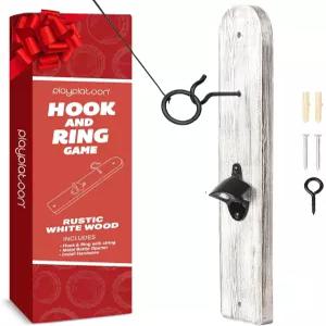 플래툰 후크 및 링 토스 바 게임 - 우드 완벽한 가정 지하실 선물