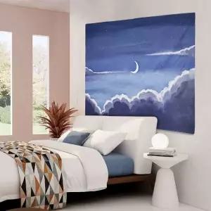 대형 패브릭 포스터 유화 초승달 M 인테리어소품 벽장